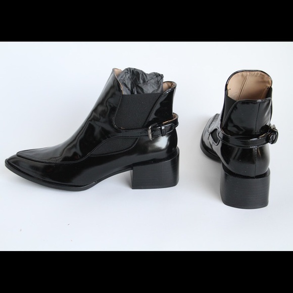Zara Shoes - Zara Patent Leather Ankle Boots